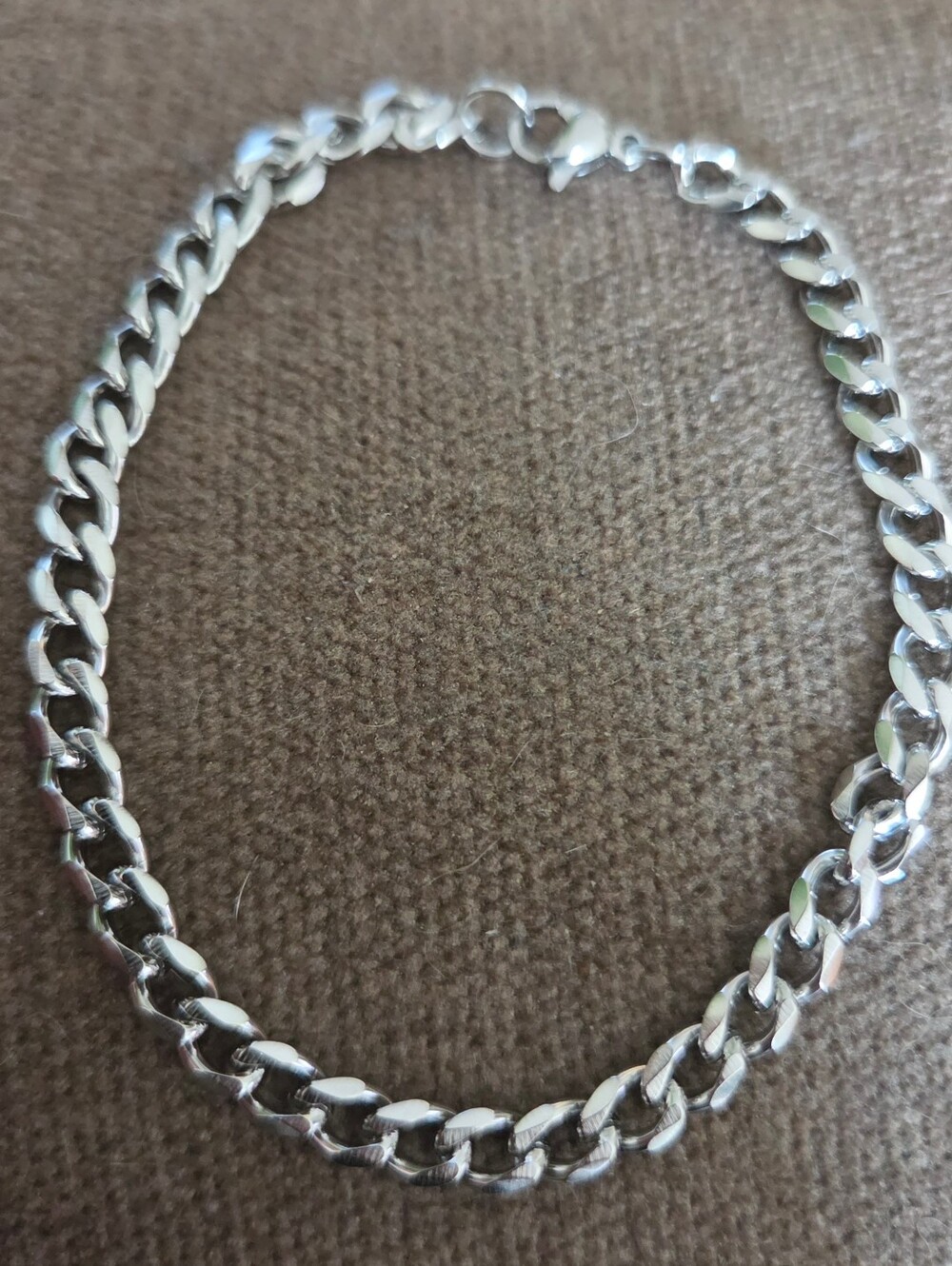 Unisex Stainless Steel Silver Bracelet 8.5" Durable Everyday Jewelry